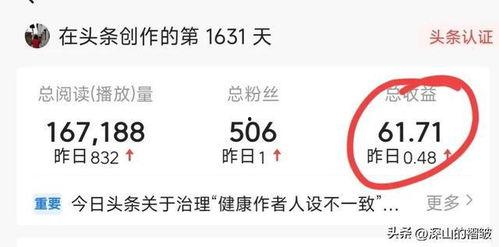 头条上写作有收益吗,揭秘如何通过写作在头条平台实现盈利”